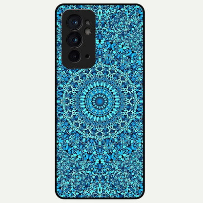  Ocean Bloom Mandala Glass Case For OnePlus 9RT back cover – full design glossy printed glass finish