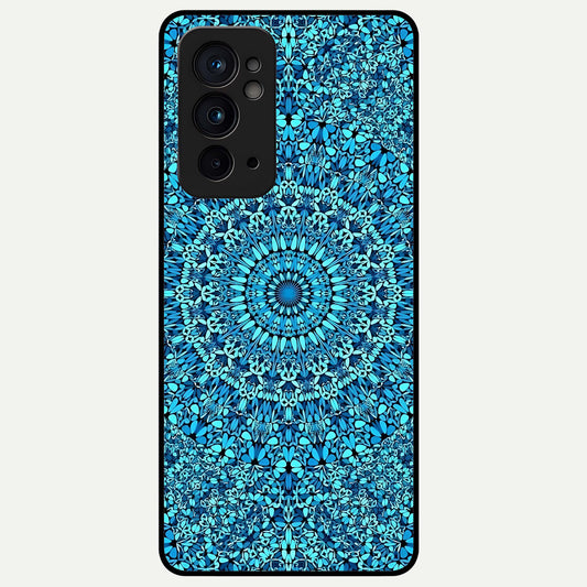  Ocean Bloom Mandala Glass Case For OnePlus 9RT back cover – full design glossy printed glass finish