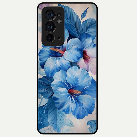  Ocean Hibiscus Grace Glass Case For OnePlus 9RT back cover – full design glossy printed glass finish