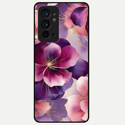  Pink Bouquet Florals Glass Case For OnePlus 9RT back cover – full design glossy printed glass finish