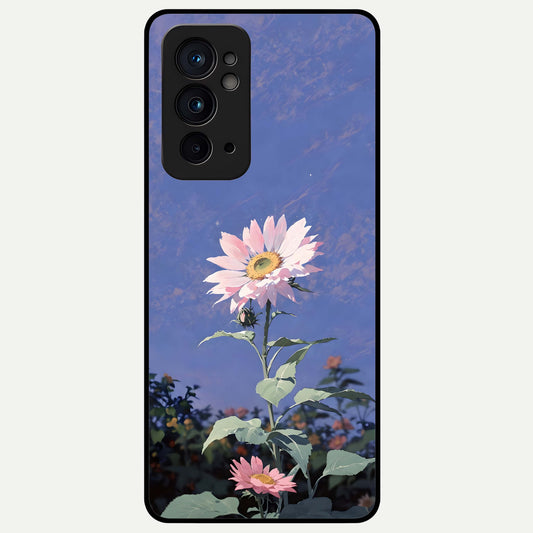  Pink Shells Outline Glass Case For OnePlus 9RT back cover – full design glossy printed glass finish