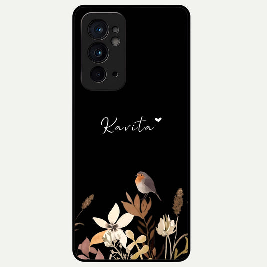  Quiet Garden Tune Custom Name Glass Case For OnePlus 9RT back cover – full design glossy printed glass finish