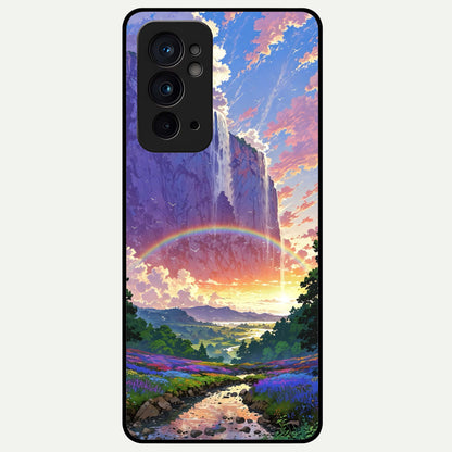  Rainbow Valley Dream Glass Case For OnePlus 9RT back cover – full design glossy printed glass finish