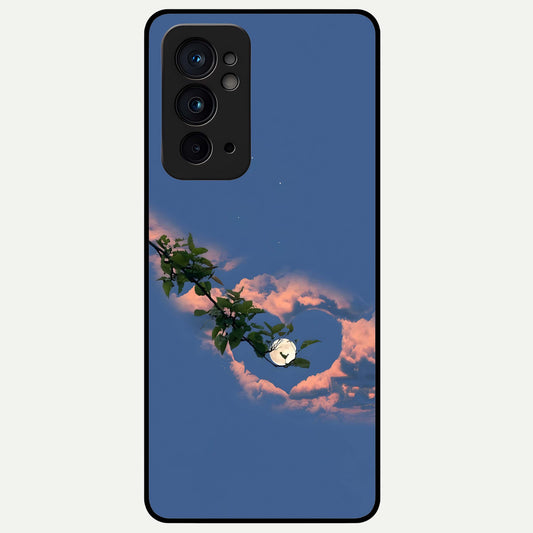  Sky Under Tree Glass Case For OnePlus 9RT back cover – full design glossy printed glass finish