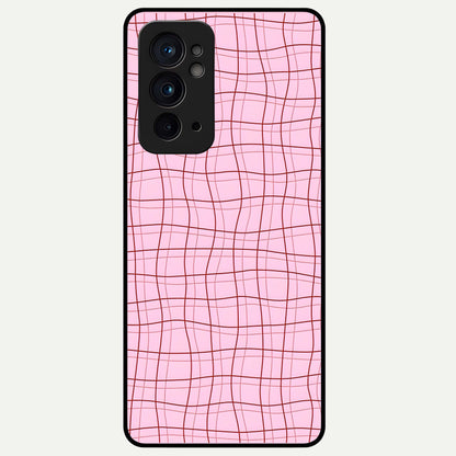  Soft Grid Bliss Glass Case For OnePlus 9RT back cover – full design glossy printed glass finish