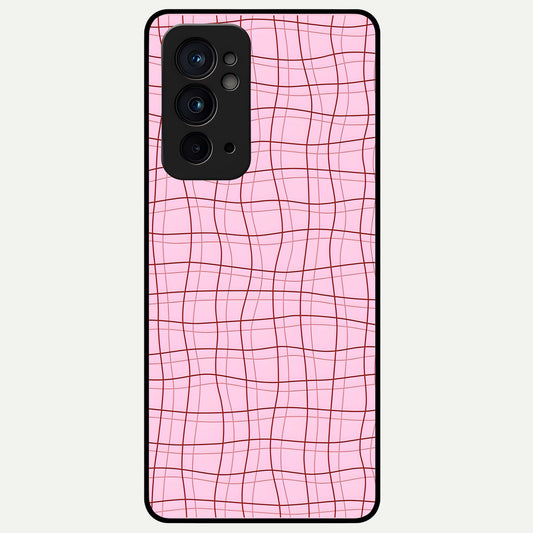 Soft Grid Bliss Glass Case For OnePlus 9RT back cover – full design glossy printed glass finish