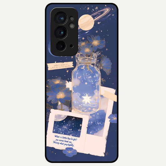  Starlit Cosmic Jar Glass Case For OnePlus 9RT back cover – full design glossy printed glass finish