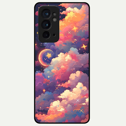  Starlit Dream Clouds Glass Case For OnePlus 9RT back cover – full design glossy printed glass finish