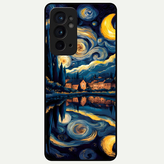  Starry Sky Serenity Glass Case For OnePlus 9RT back cover – full design glossy printed glass finish
