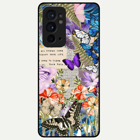  Storm Path Bloom Glass Case For OnePlus 9RT back cover – full design glossy printed glass finish