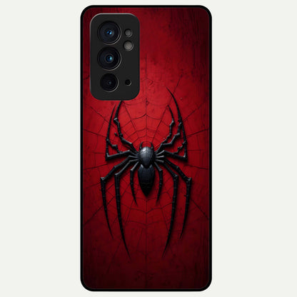  Superhero Web Emblem Glass Case For OnePlus 9RT back cover – full design glossy printed glass finish