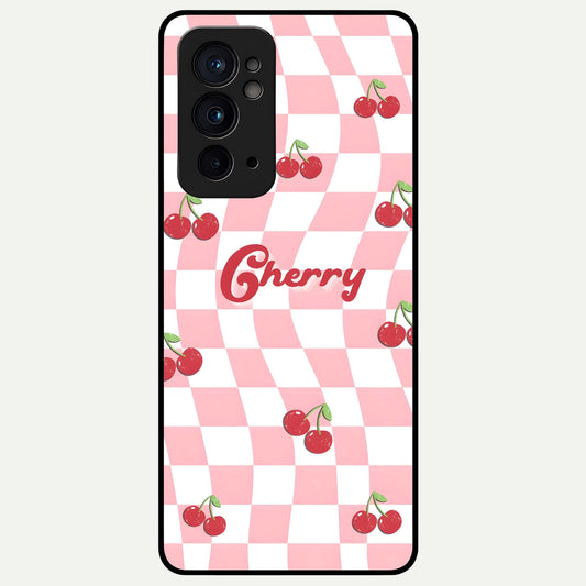  Sweet Cherry Vibes Glass Case For OnePlus 9RT back cover – full design glossy printed glass finish