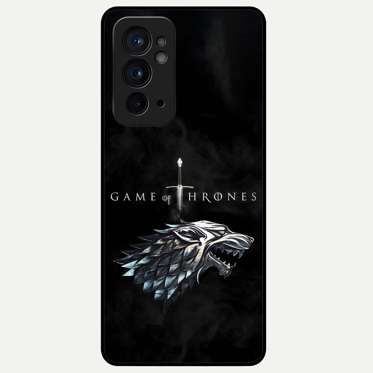  Throne Wolf Legacy Glass Case For OnePlus 9RT back cover – full design glossy printed glass finish