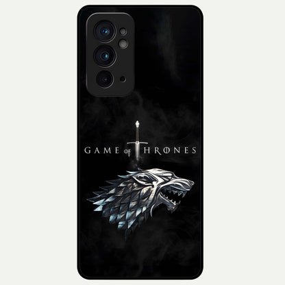  Throne Wolf Legacy Glass Case For OnePlus 9RT back cover – full design glossy printed glass finish