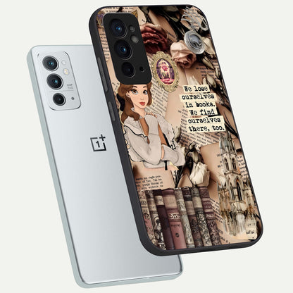  Bookish Dream World phone case For OnePlus 9RT showing premium glass back cover with detailed artwork