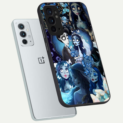  Butterfly Ghost Soul phone case For OnePlus 9RT showing premium glass back cover with detailed artwork