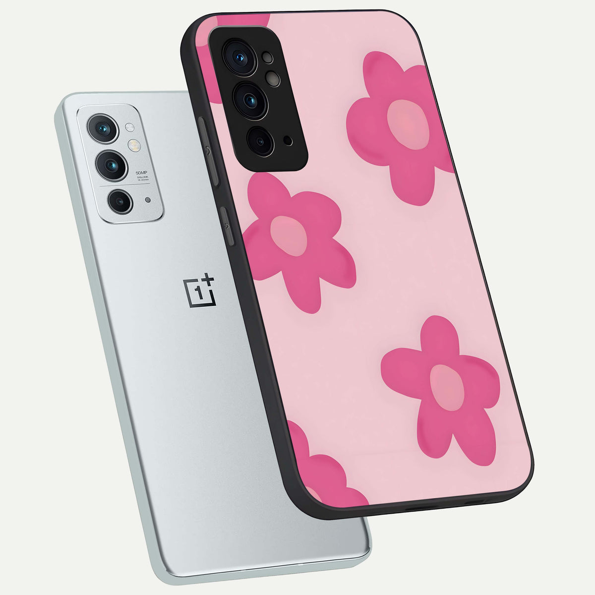  Candy Bloom Dreams phone case For OnePlus 9RT showing premium glass back cover with detailed artwork