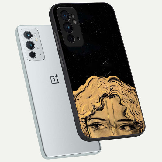  Celestial Gods Plan phone case For OnePlus 9RT showing premium glass back cover with detailed artwork