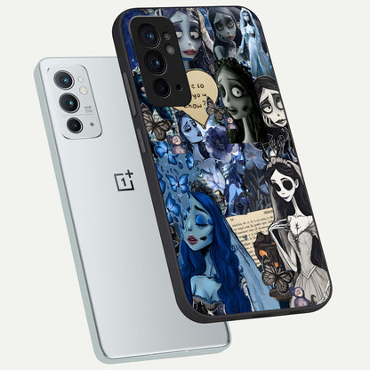  Corpse Bride Posters phone case For OnePlus 9RT showing premium glass back cover with detailed artwork