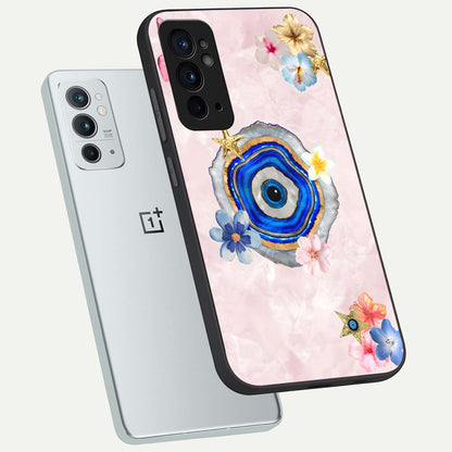  Divine Aura Bloom phone case For OnePlus 9RT showing premium glass back cover with detailed artwork