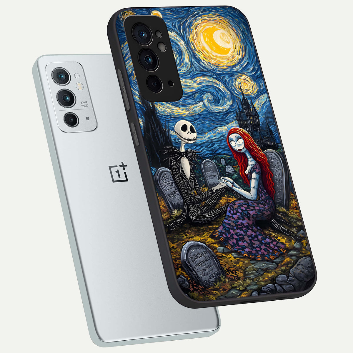  Eternal Night Love phone case For OnePlus 9RT showing premium glass back cover with detailed artwork