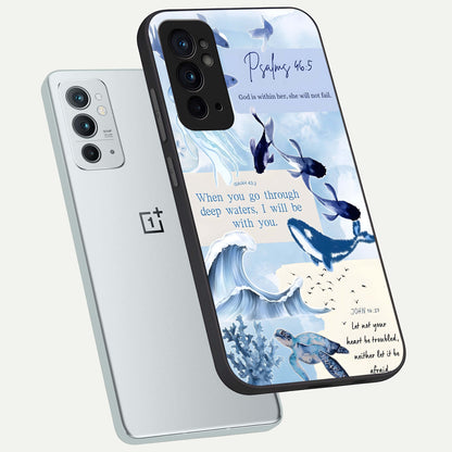  Faithful Ocean Promise phone case For OnePlus 9RT showing premium glass back cover with detailed artwork