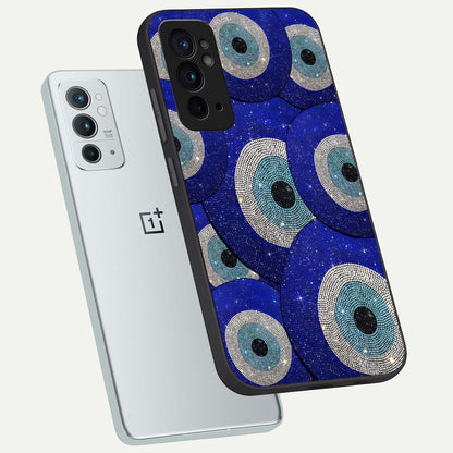  Galaxy Eye Flow phone case For OnePlus 9RT showing premium glass back cover with detailed artwork