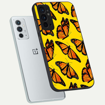  Golden Wing Flight phone case For OnePlus 9RT showing premium glass back cover with detailed artwork