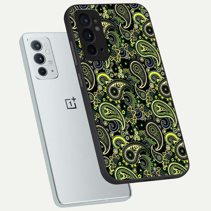  Green Lemon phone case For OnePlus 9RT showing premium glass back cover with detailed artwork