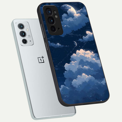  Moon Dream Haze phone case For OnePlus 9RT showing premium glass back cover with detailed artwork