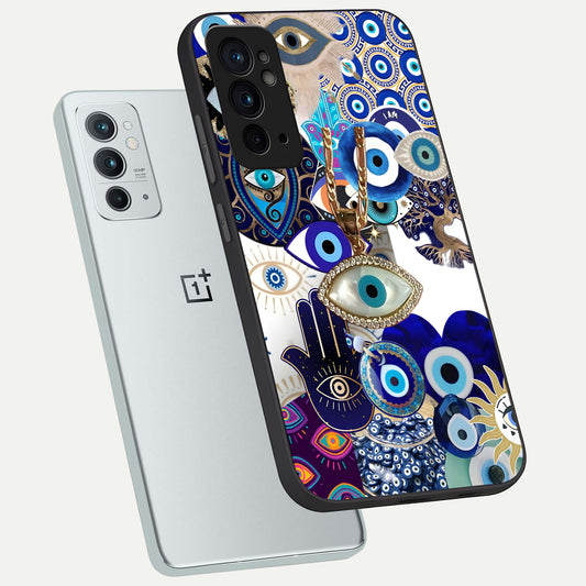  Mystic Charm Eye phone case For OnePlus 9RT showing premium glass back cover with detailed artwork
