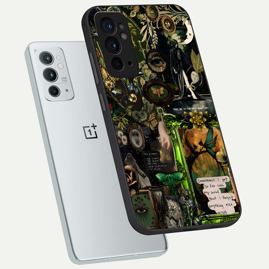  Mystic Woods Secret phone case For OnePlus 9RT showing premium glass back cover with detailed artwork