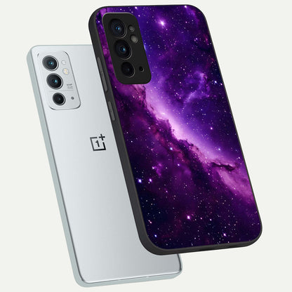  Purple Shade Sky phone case For OnePlus 9RT showing premium glass back cover with detailed artwork