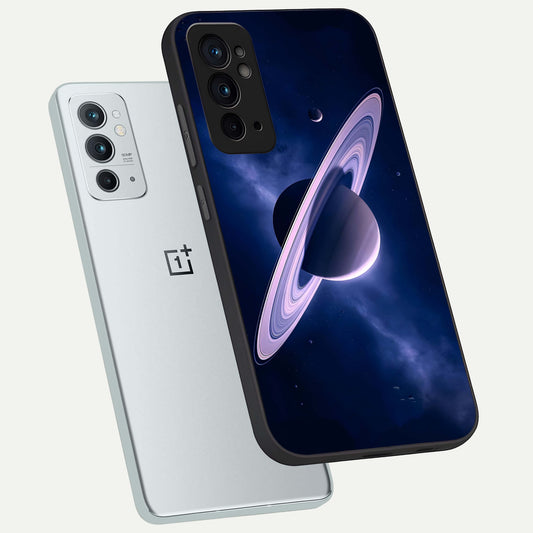  Saturn Ring Mystique phone case For OnePlus 9RT showing premium glass back cover with detailed artwork