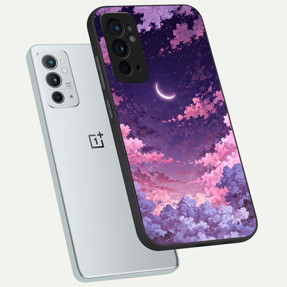  Sky Drift Clouds phone case For OnePlus 9RT showing premium glass back cover with detailed artwork