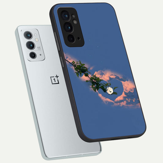  Sky Under Tree phone case For OnePlus 9RT showing premium glass back cover with detailed artwork