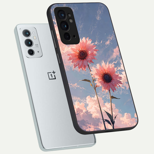  Sun Moon Balance phone case For OnePlus 9RT showing premium glass back cover with detailed artwork