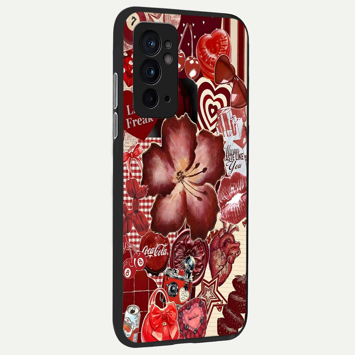  Aesthetic Little Freak back cover For OnePlus 9RT slim fit glass case with vibrant aesthetic design