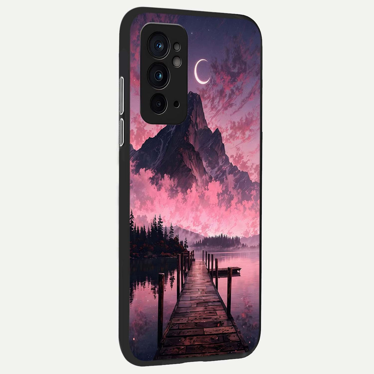  Beautiful Mountain View back cover For OnePlus 9RT slim fit glass case with vibrant aesthetic design