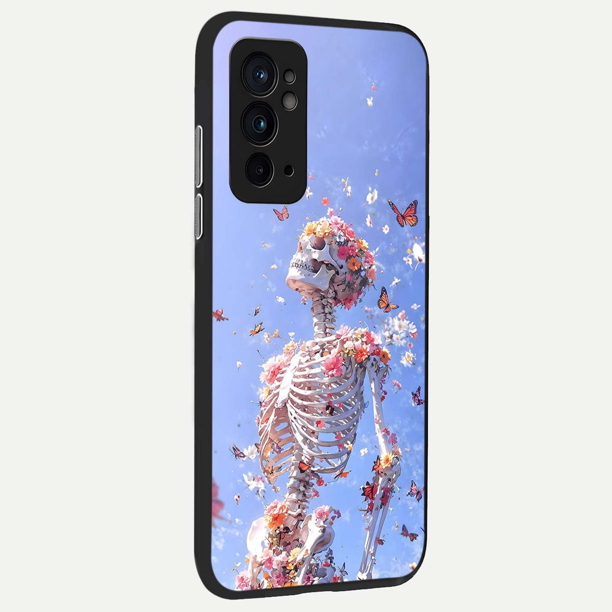  Bloom Beyond Bones back cover For OnePlus 9RT slim fit glass case with vibrant aesthetic design