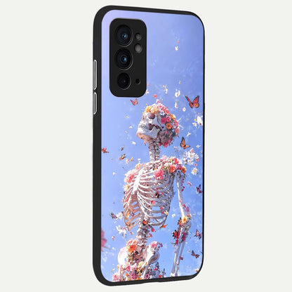  Bloom Beyond Bones back cover For OnePlus 9RT slim fit glass case with vibrant aesthetic design