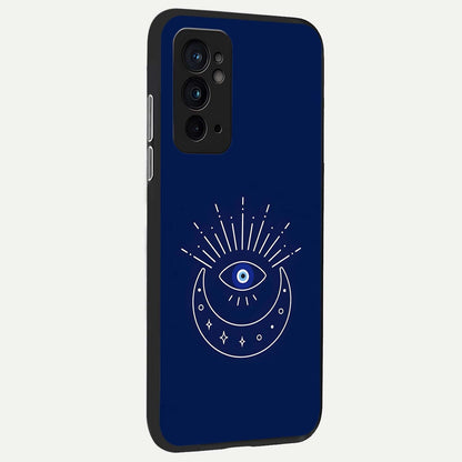  Blue Evil Eye back cover For OnePlus 9RT slim fit glass case with vibrant aesthetic design