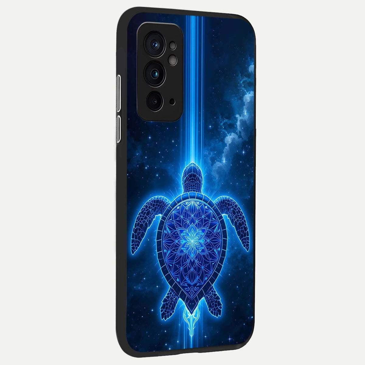  Blue Galaxy Turtle back cover For OnePlus 9RT slim fit glass case with vibrant aesthetic design