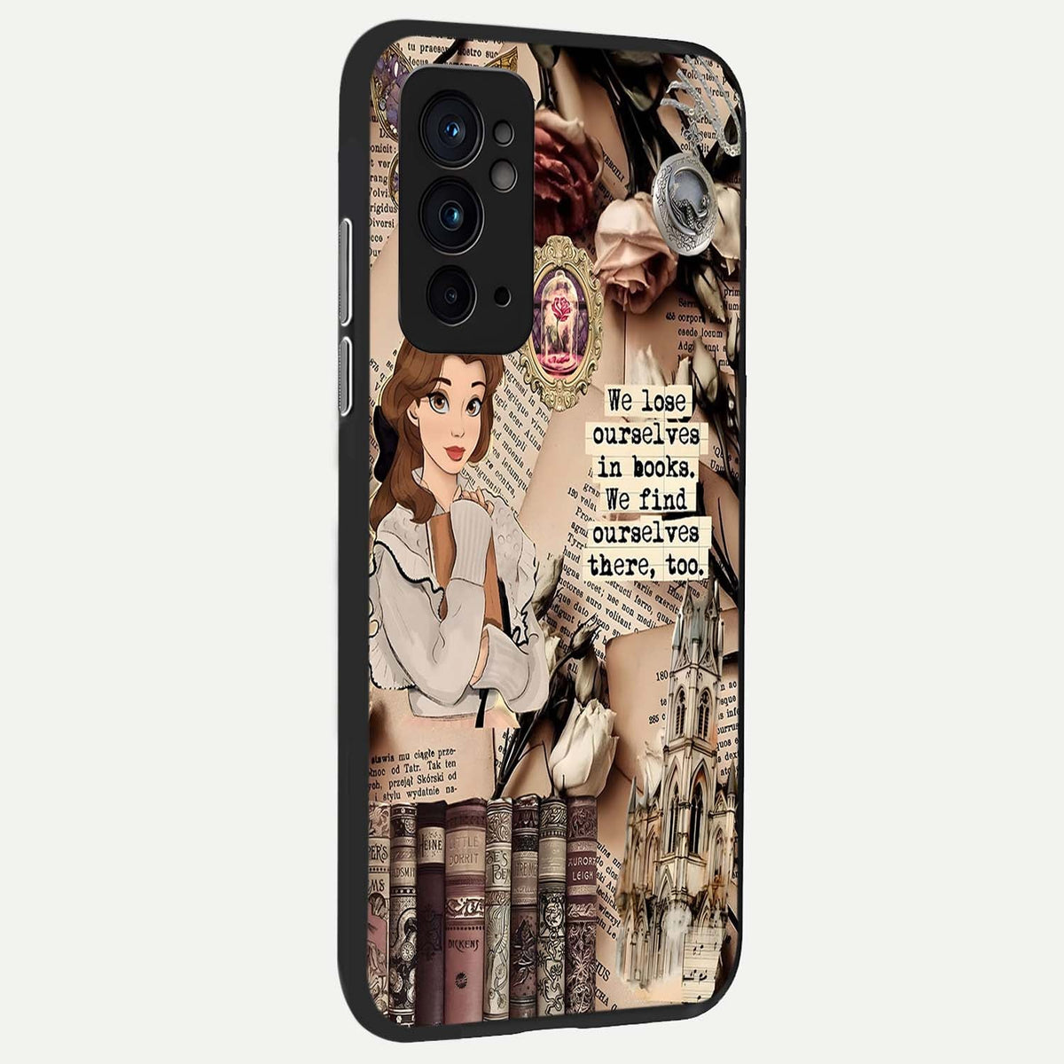  Bookish Dream World back cover For OnePlus 9RT slim fit glass case with vibrant aesthetic design