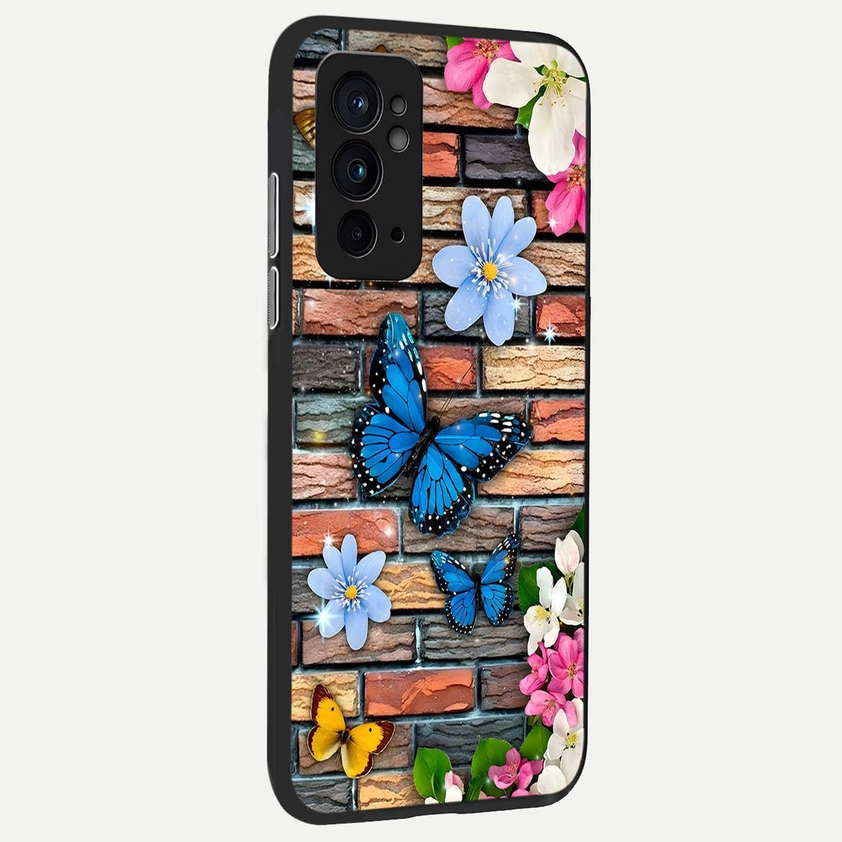  Brick Bloom Flight back cover For OnePlus 9RT slim fit glass case with vibrant aesthetic design