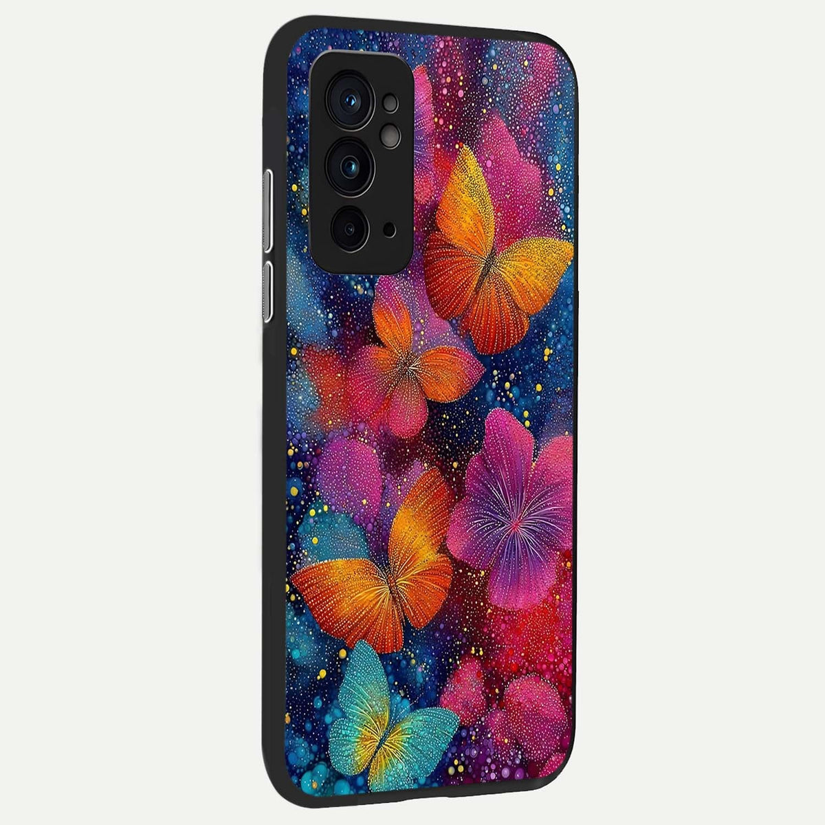  Butterfly Dream Mist back cover For OnePlus 9RT slim fit glass case with vibrant aesthetic design