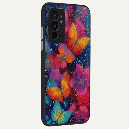  Butterfly Dream Mist back cover For OnePlus 9RT slim fit glass case with vibrant aesthetic design