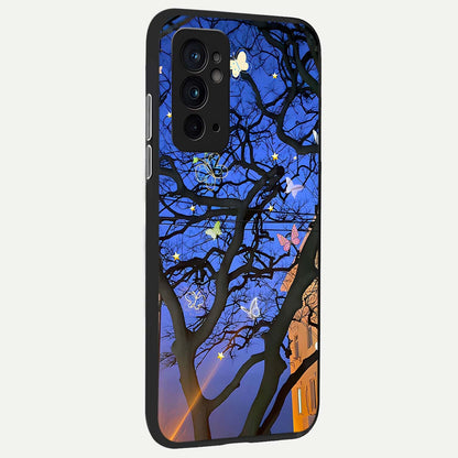  Butterfly Night Magic back cover For OnePlus 9RT slim fit glass case with vibrant aesthetic design