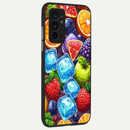  Colorful Fruits with Ice back cover For OnePlus 9RT slim fit glass case with vibrant aesthetic design