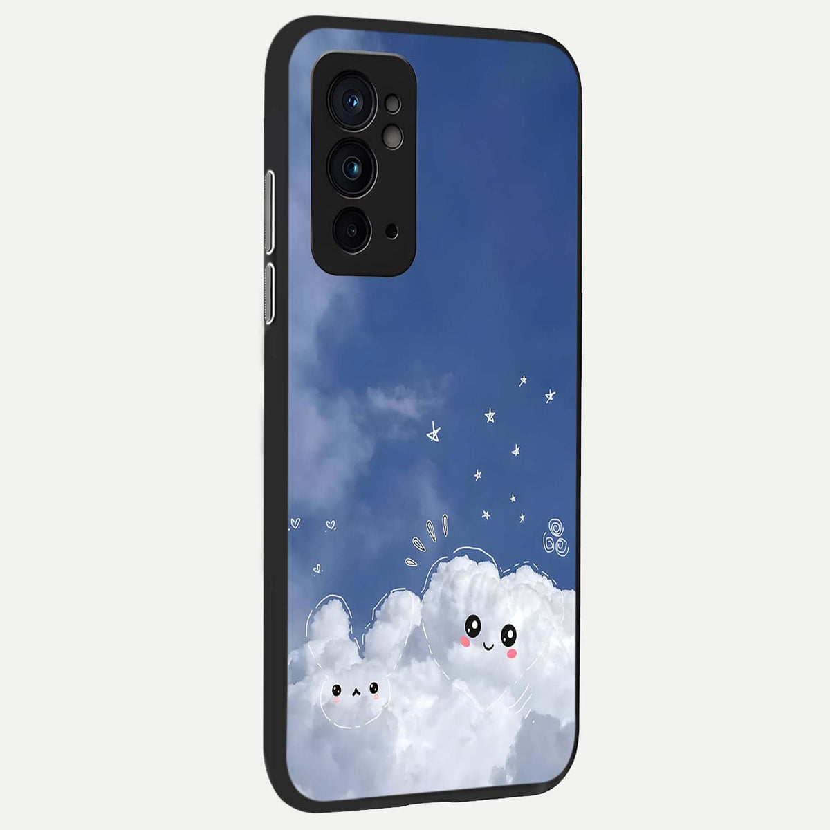  Cute Blossom Cloud back cover For OnePlus 9RT slim fit glass case with vibrant aesthetic design